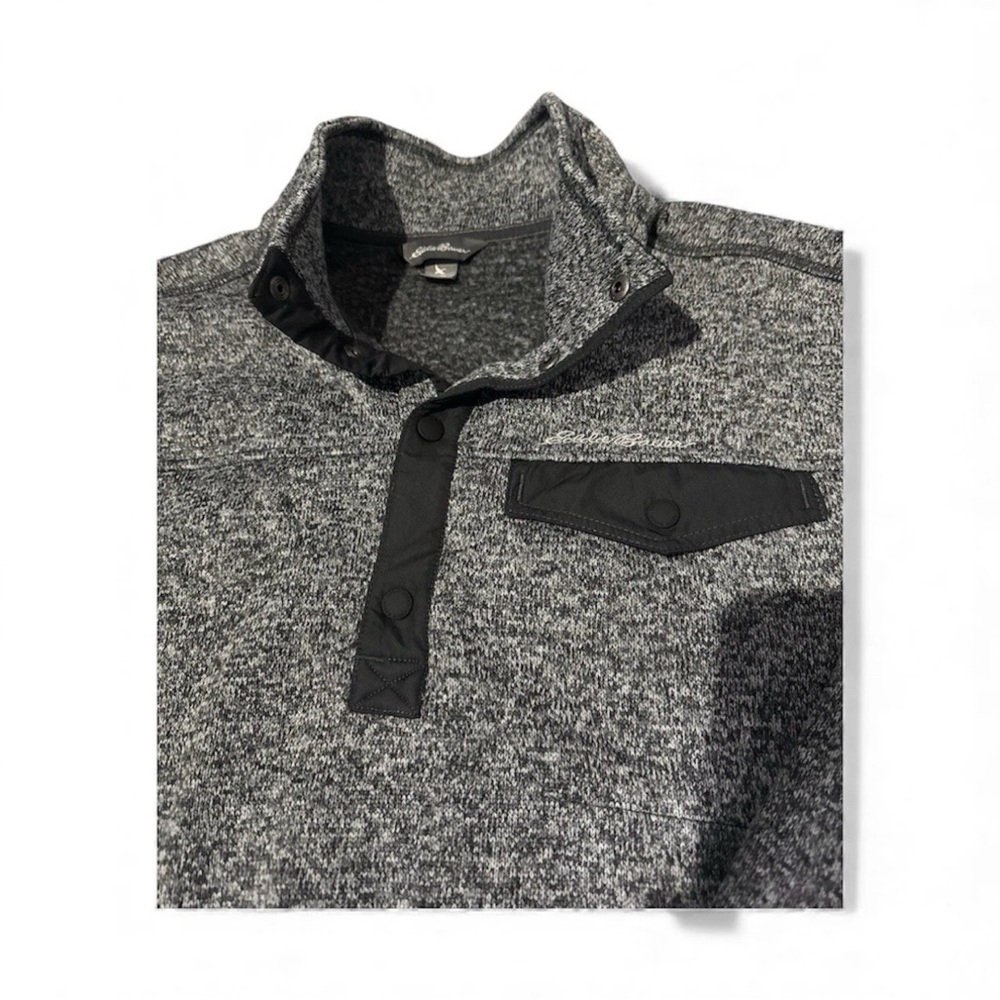 Eddie Bauer Men's Radiator Fleece 1/4 Zip Pullover Gray XL - Picture 2 of 3